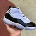 Air Jordan 11 "Concord" GS Black White Basketball Shoes 378038-378037-100