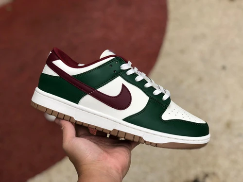 Nike Dunk Low "Gorge Green" White Green Red FB7160-161