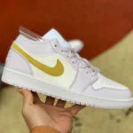 Air Jordan 1 Low White Purple Sneakers DC0774-501