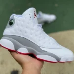 Air Jordan 13 "Wolf Grey" White Grey Red Sneakers 414571-160
