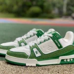 LOUIS VUITTON Trainer White Green