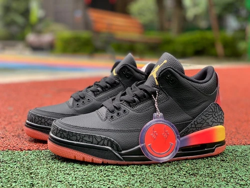 J Balvin x Air Jordan 3 "Rio" Black Rainbow
