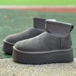 UGG Grey Platform Mid-Top