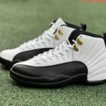 Air Jordan 12 "Taxi" Black White Gold Sneakers 130690-125