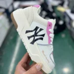 MLB White Pink NY Print Chukky Classic Shoes