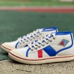Bottega Veneta Canvas Shoes White Blue Red