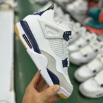 Value Version AJ4 SB White Blue Gum Sole Sneakers Nike SB x Air Jordan 4 "Navy" DR5415-100