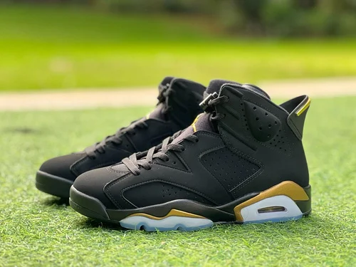 Y Pure Original Air Jordan 6 Black Gold DMP Suede High Top CT4954-007