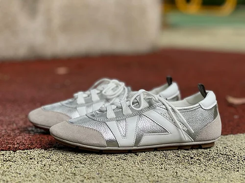 LV Sneakerina Trainer Ballet Shoes Grey Silver
