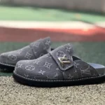 ルイ?ヴィトン LV ハーフスリッパ グレイ コージーコンフォート デニムミュール