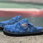 ルイ?ヴィトン LV ハーフスリッパ ブルー コージーコンフォート デニムミュール