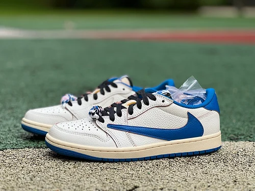 LJR版 AJ1 トラヴィス?スコット x フラグメントデザイン ロートップ 2.0 スニーカー DM7866-104