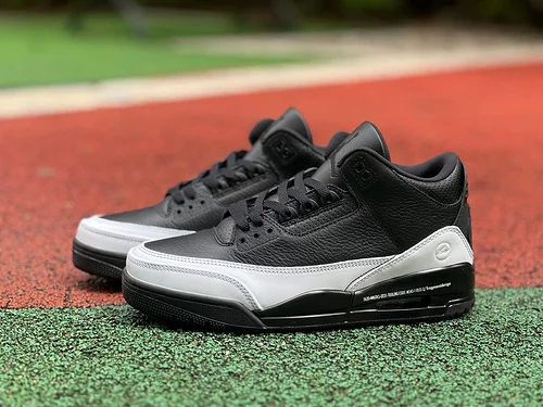 AJ3 ブラックホワイトライトニング フラグメント コラボ スニーカー DA3595-001