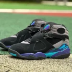 純正 AJ8 ブラックパープル「アクア」スニーカー 305381-006