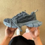 VG バレンシアガ 3XL 10代 デニムキャンバス ダークブルー スニーカー