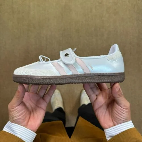 アディダス サンバ メアリージェーン ホワイトピンク ダンス JR4482