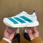 純正 カーボンプレート アディダス アディゼロ アディオス プロ4 ホワイトグリーン マラソンランニングシューズ JR1267
